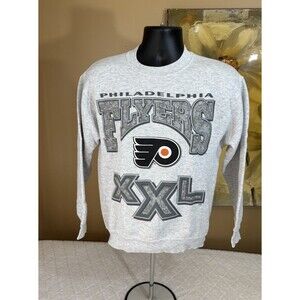 Vintage 90s Fan Sportswear Philadelphia Flyers USA Made Gray Sweatshirt Size M